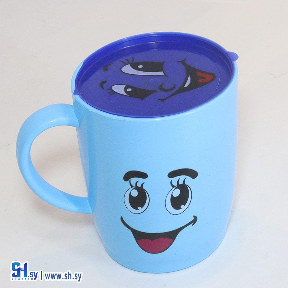 فنجان بلاستيك مع غطاء (ألما بلاست)