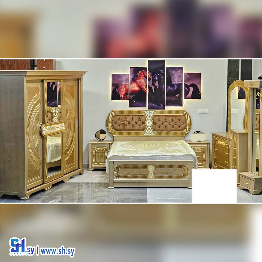 غرفة نوم زان معاكس ماليزي 2 (مفروشات وردي)