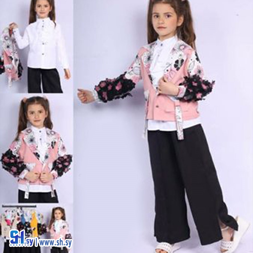طقم بناتي موديل 1111 (قزموز للألبسة)