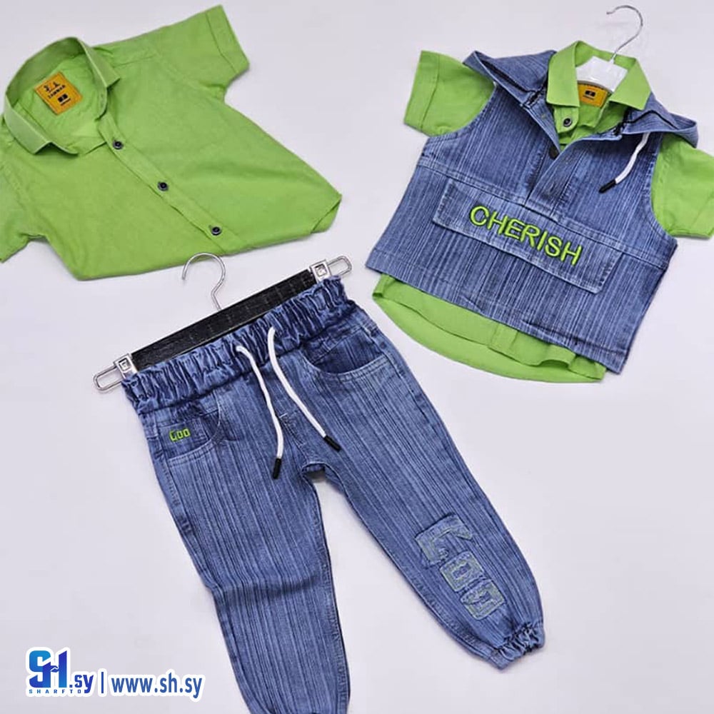 طقم صبياني 3 قطع موديل 4925 (زمار مود)