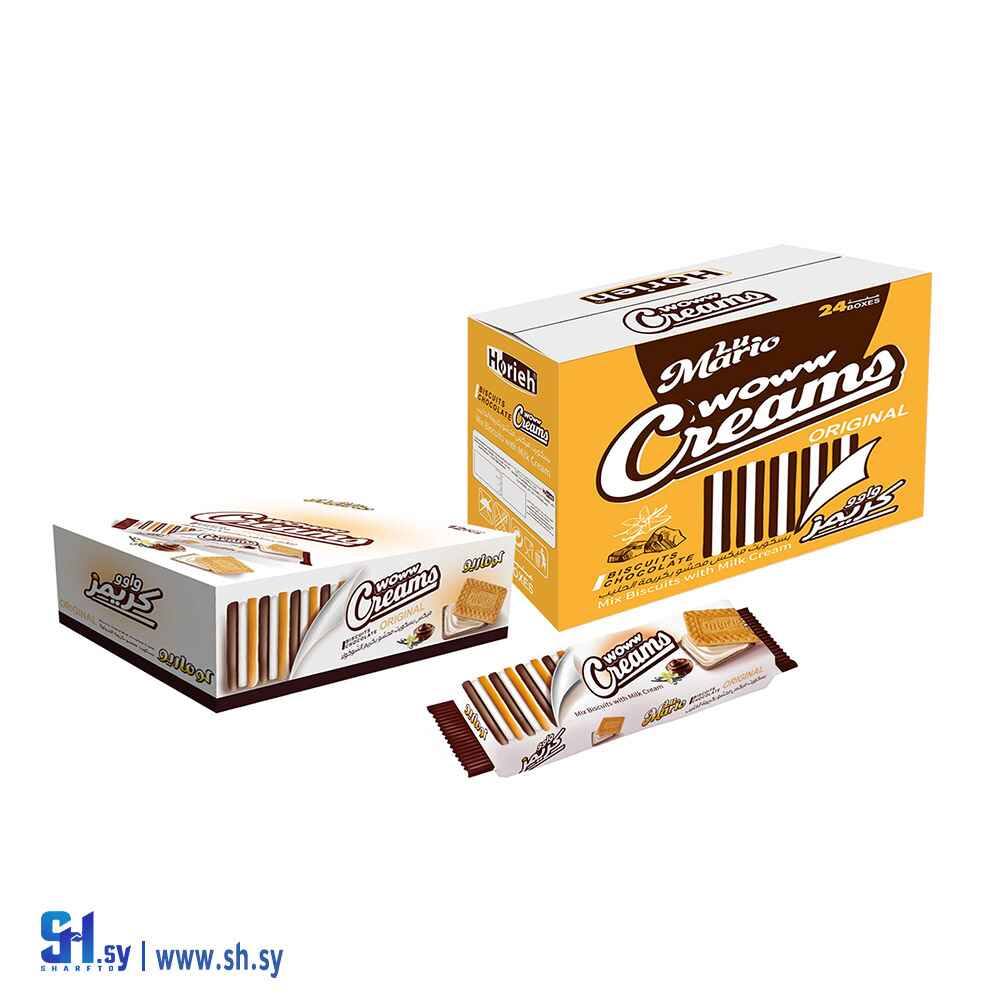 بسكويت واوو كريمز نكهة الحليب (لوماريو)
