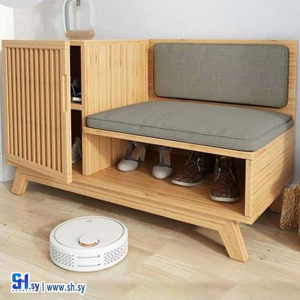 مقعد تخزين للأحذية 2 (الوسام للألمنيوم والمطابخ والديكورات)