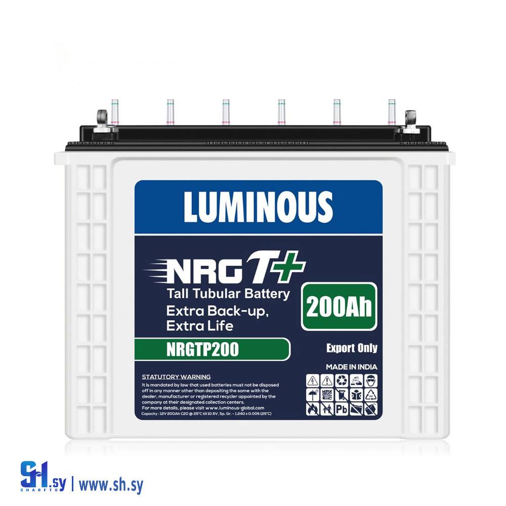 بطارية ليمينوس Luminous NRGTP200, 12V-200AH Tall Tubular Battery 2400Wh(الالا لطاقة المتجددة)
