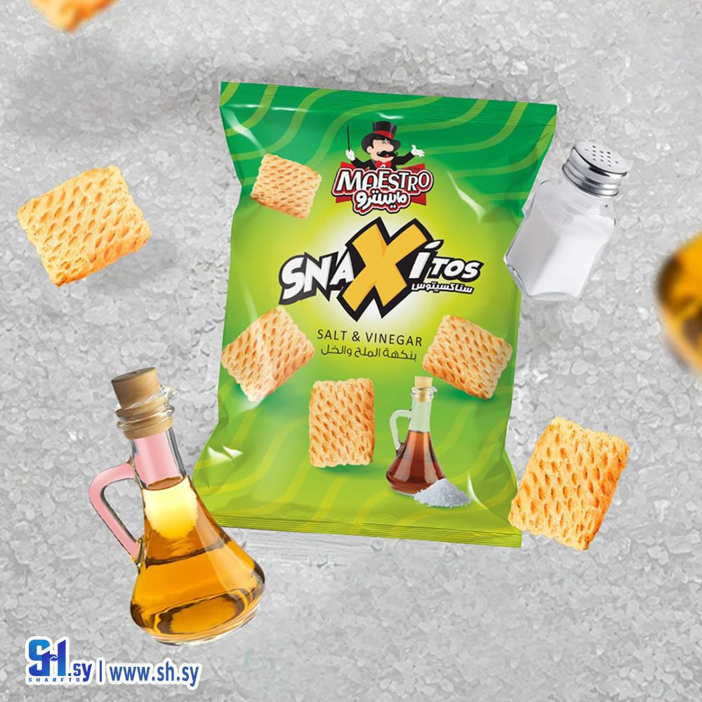 شيبس سناكسيتوس بنكهة الملح والخل (مايسترو شيبس)