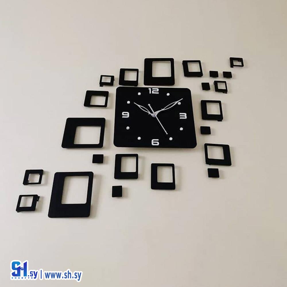 ساعة ديكور حائط 8 (خشبيات العلاء)