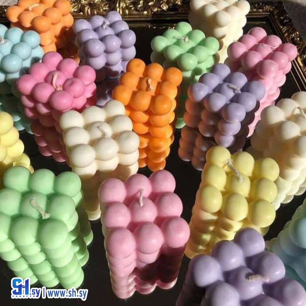 شمع مكعب البابل (Sweet scent candle)