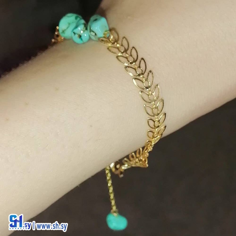 بلاك الحجر الفيروزي  حجر طبيعي  (Nour Accessories)