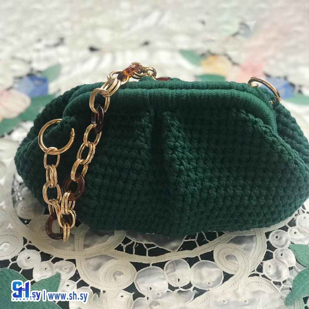 حقيبة يد نسائية كروشيه مع سنسال (Claire bags)