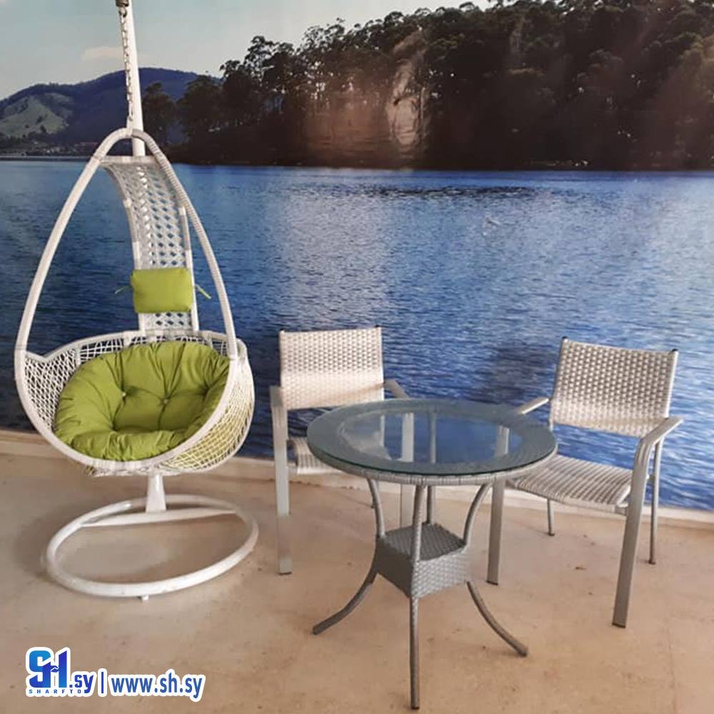 طقم مفروشات حديقة مع مرجوحة (شركة بحر للمفروشات الحديثة)