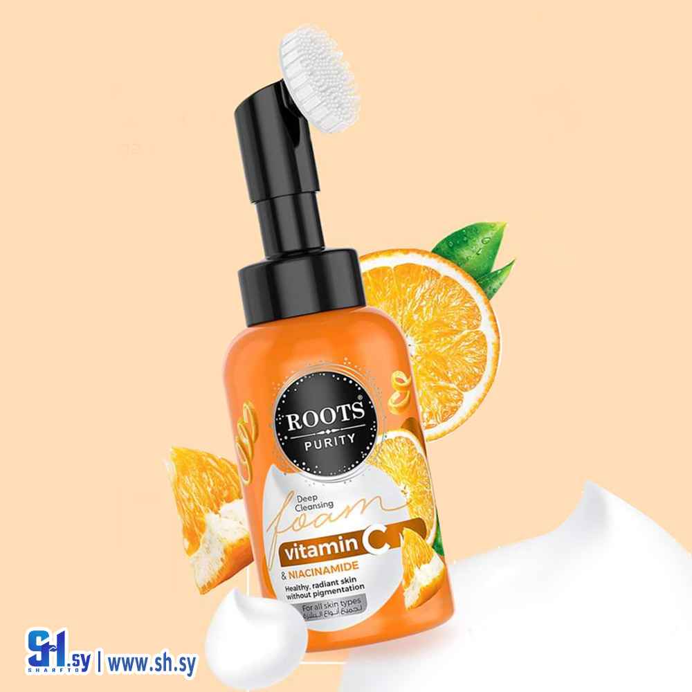 غسول فوم بخلاصة فيتامين سي (Roots Purity)