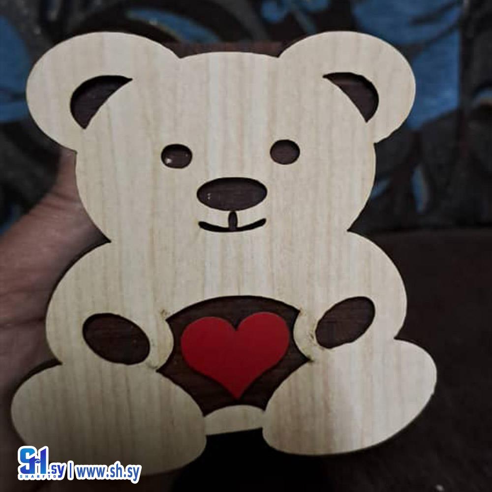 علبة خشبية دبدوب (خشبيات العلاء)