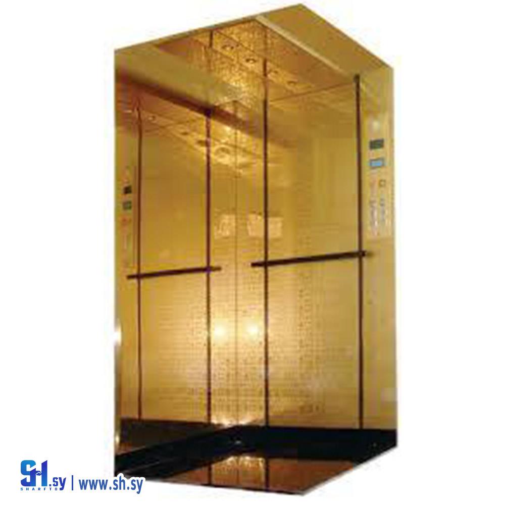 صاعدة ستانلس ستيل ذهبي 1 (رسلان لمصاعد الكهربائية)