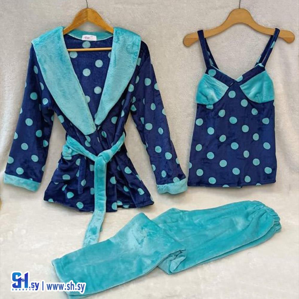 بيجامة فرو 3 قطع (الملاك الابيض)