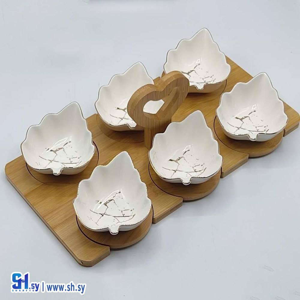 طقم صحون مكسرات ماربل 2 (معرض البسام للأدوات المنزلية)