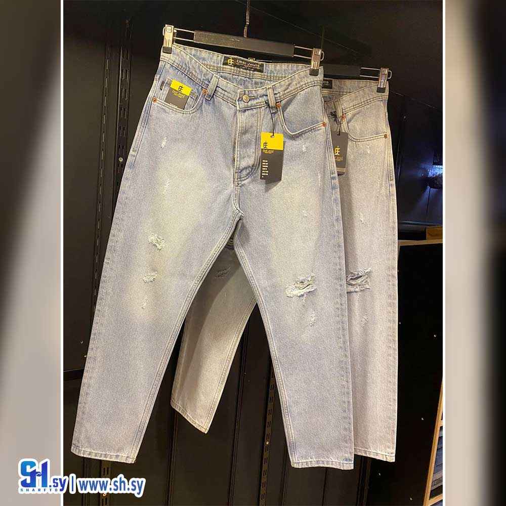بنطال جينز ماركة اليسار موديل 1199 (شركة حمزة للجينز)