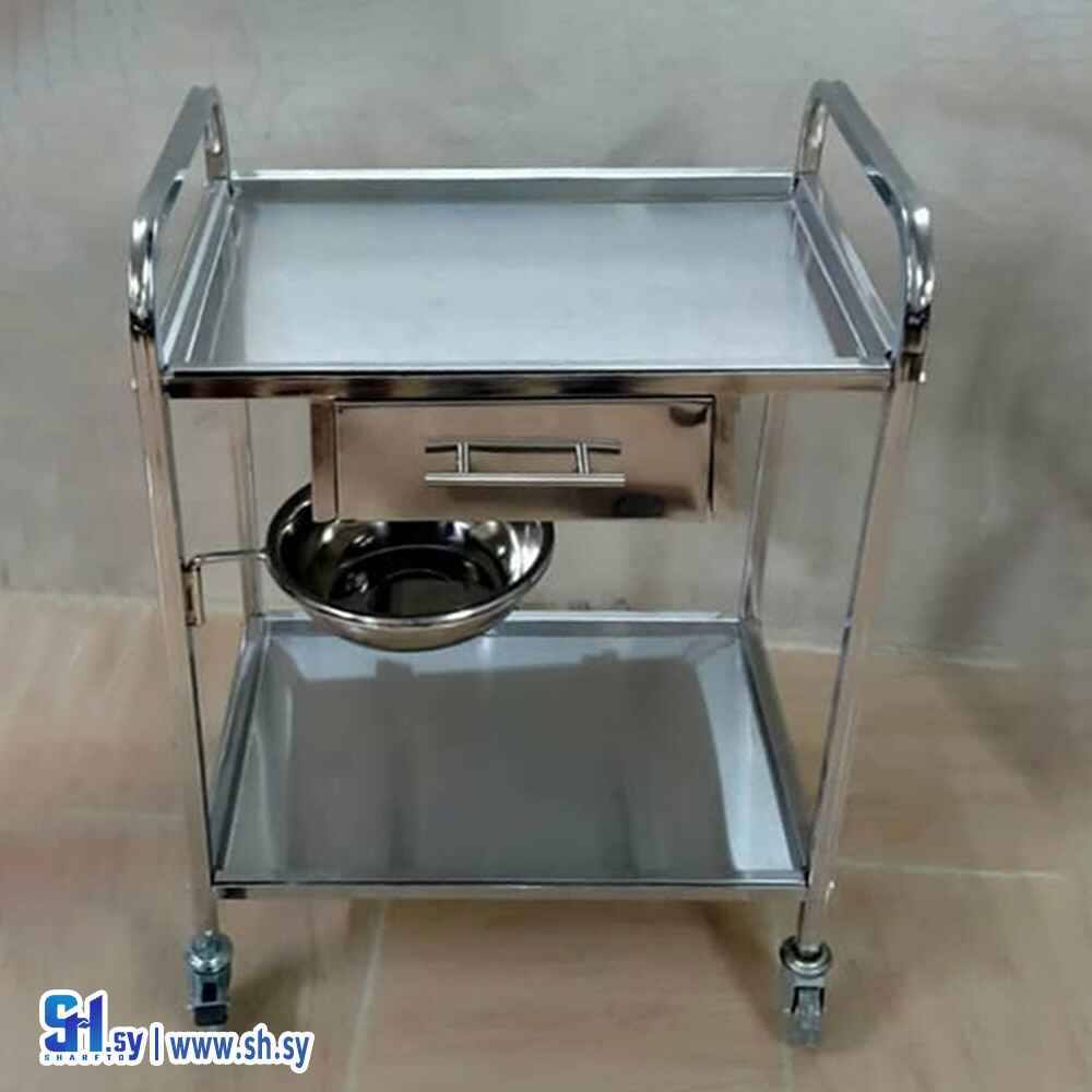 طاولة ضماد بدرج مع وعاء (مكتب الأمانة)