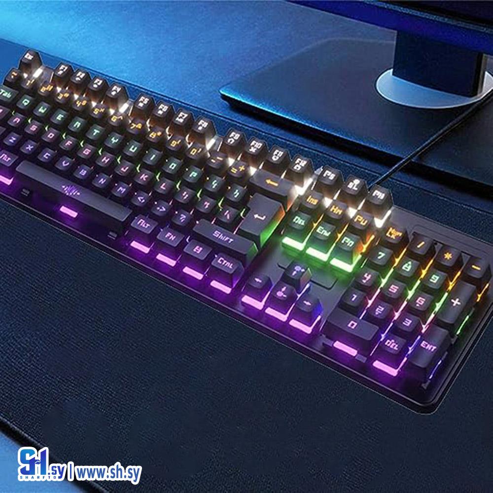 كيبورد ألعاب ميكانيكي بإضاءة  RGB (مركز أي تك للكمبيوتر)