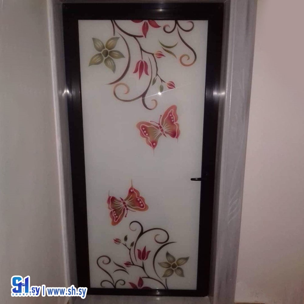 أبواب حمامات ألمنيوم 2 (الوسام للألمنيوم والمطابخ والديكورات)