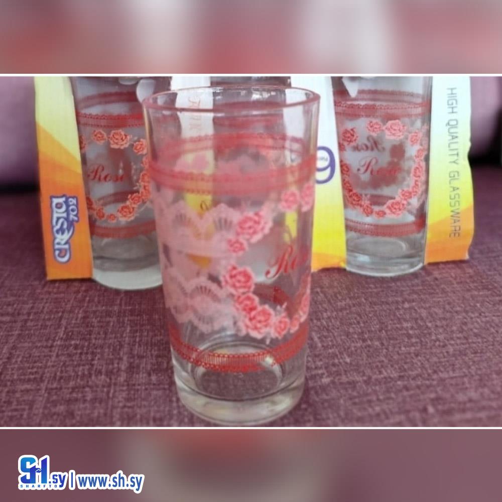 طقم كاسات شرب مزهر طويل (مؤسسة البدر التجارية)