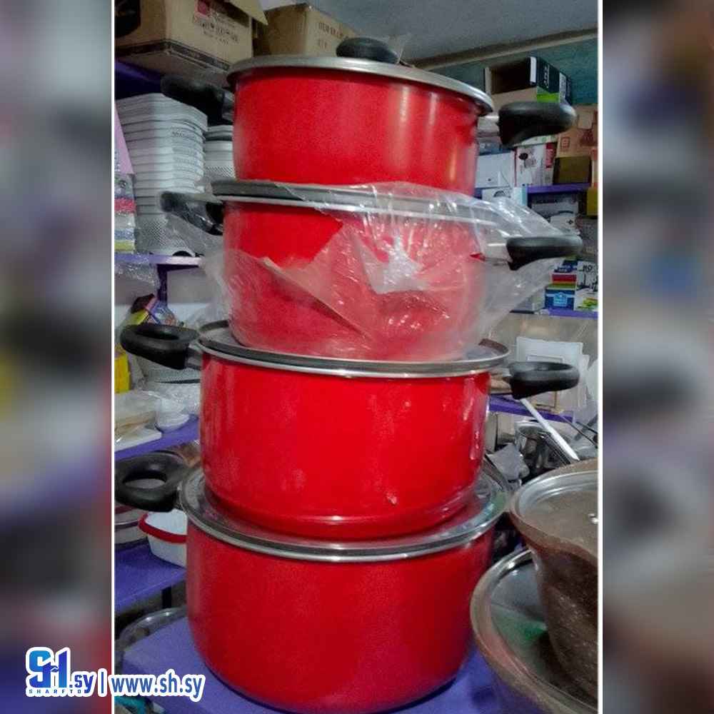 طقم طناجر تيفال 4 (عصرونية البني)