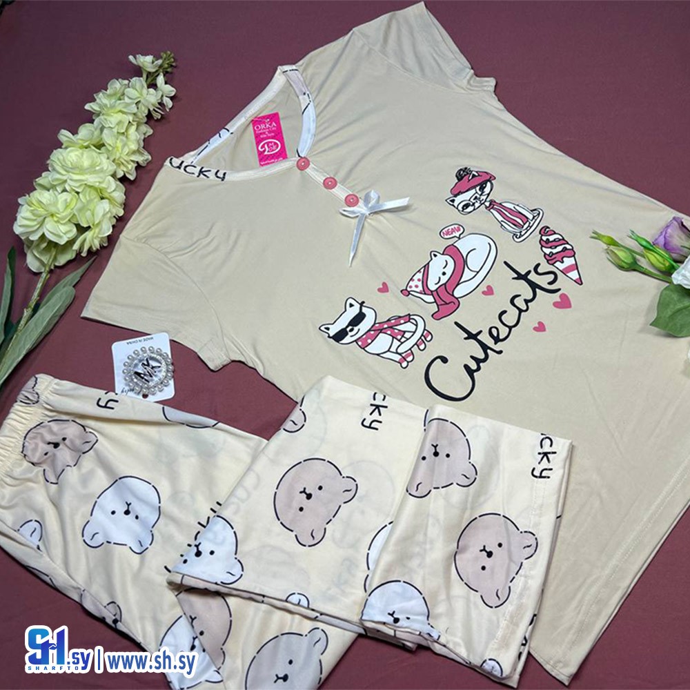 بيجامة نسائي موديل 1 (أزياء العروس)