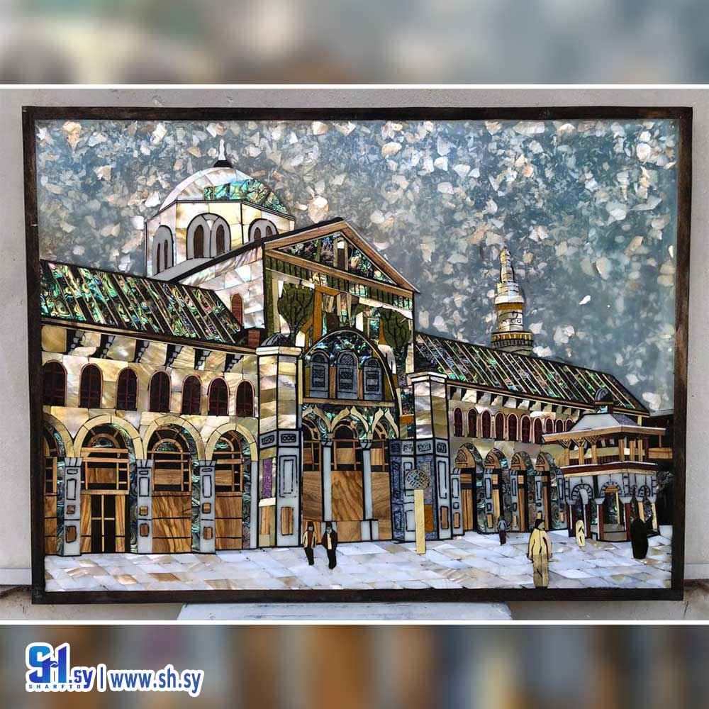 لوحة جدارية لجامع الاموي موديل 0006 (حاضنة دمر المركزية للفنون الحرفية)