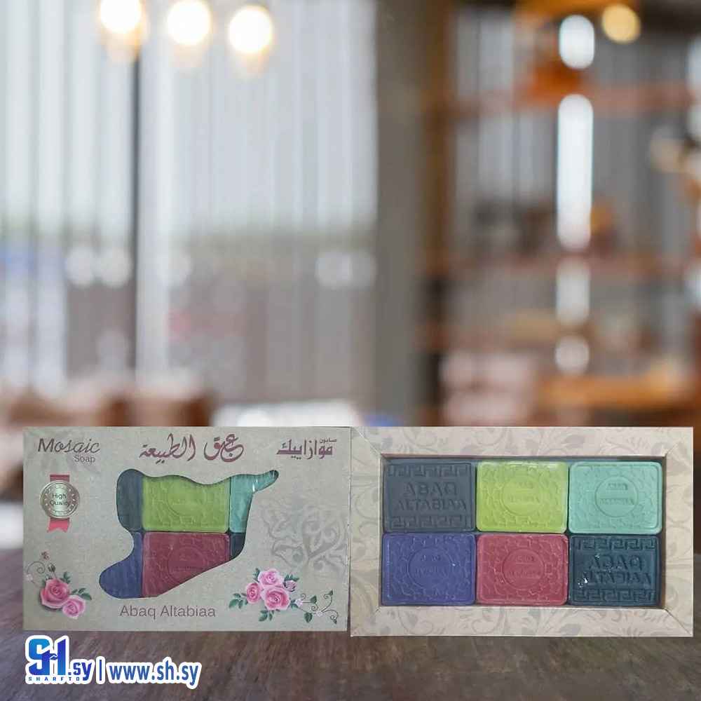 مجموعة صابون موزاييك 6 قطع (عبق الطبيعة)