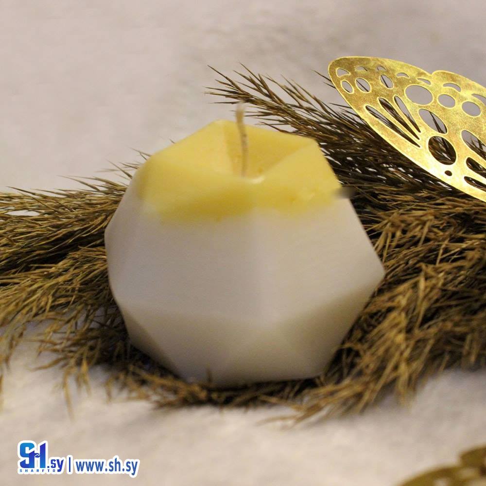 شمع معطر بشكل هندسي (candle light)