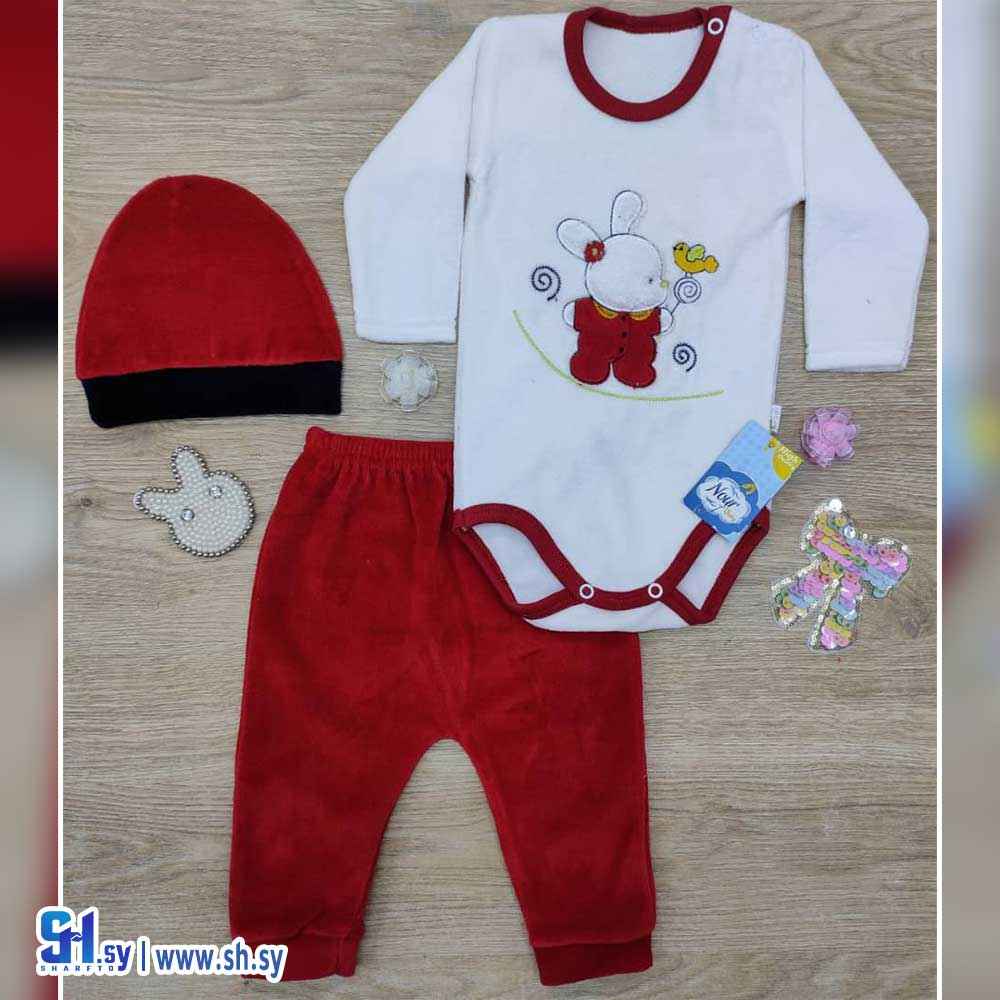 طقم بي بي مخمل موديل 2095 (بي بي MH)