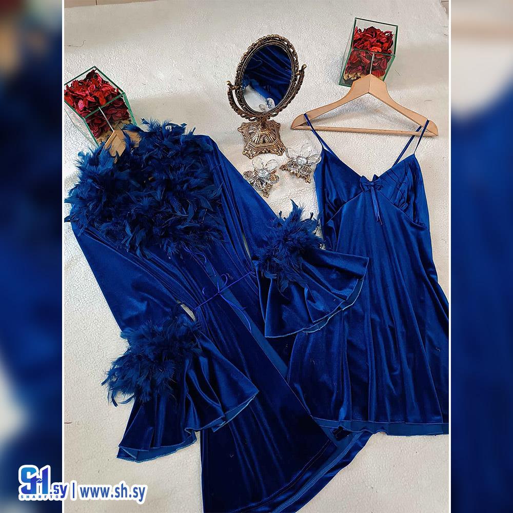 طقم مخمل وريش (لانجري جولي)