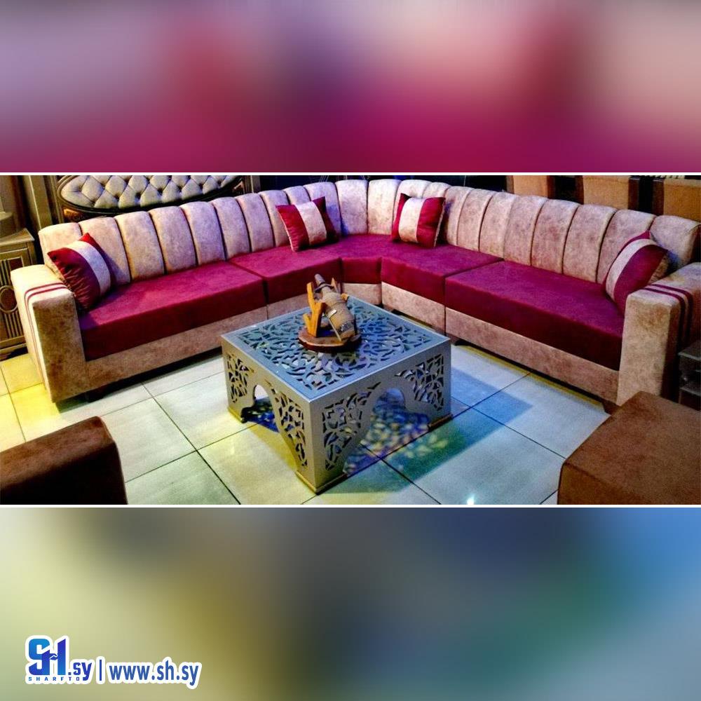 طقم كنبايات زاوية (مفروشات الأهرام)