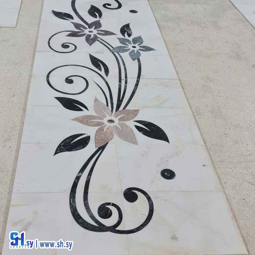 أرضيات رخام نقش مرمر موديل 1 (شركة محمد يوسف شحرور)