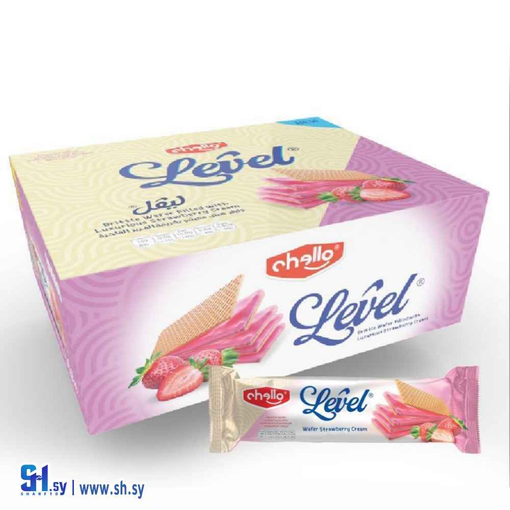 بسكويت ليفل محشو بكريمة الفراولة (chello)