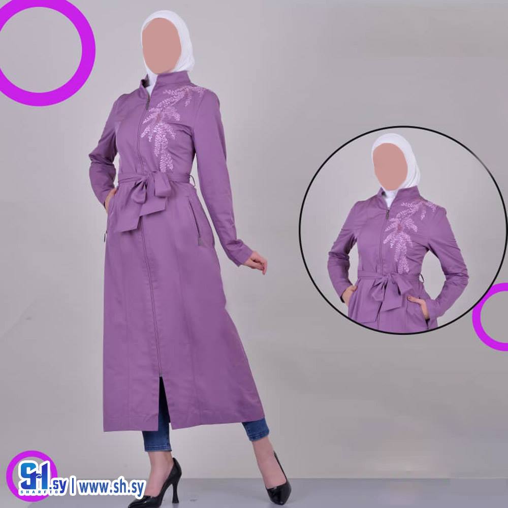 مانطو برشوت صيفي مطرز (ربى للشرعيات)