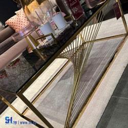 طاولة هندسية شبك (روز ستيل)