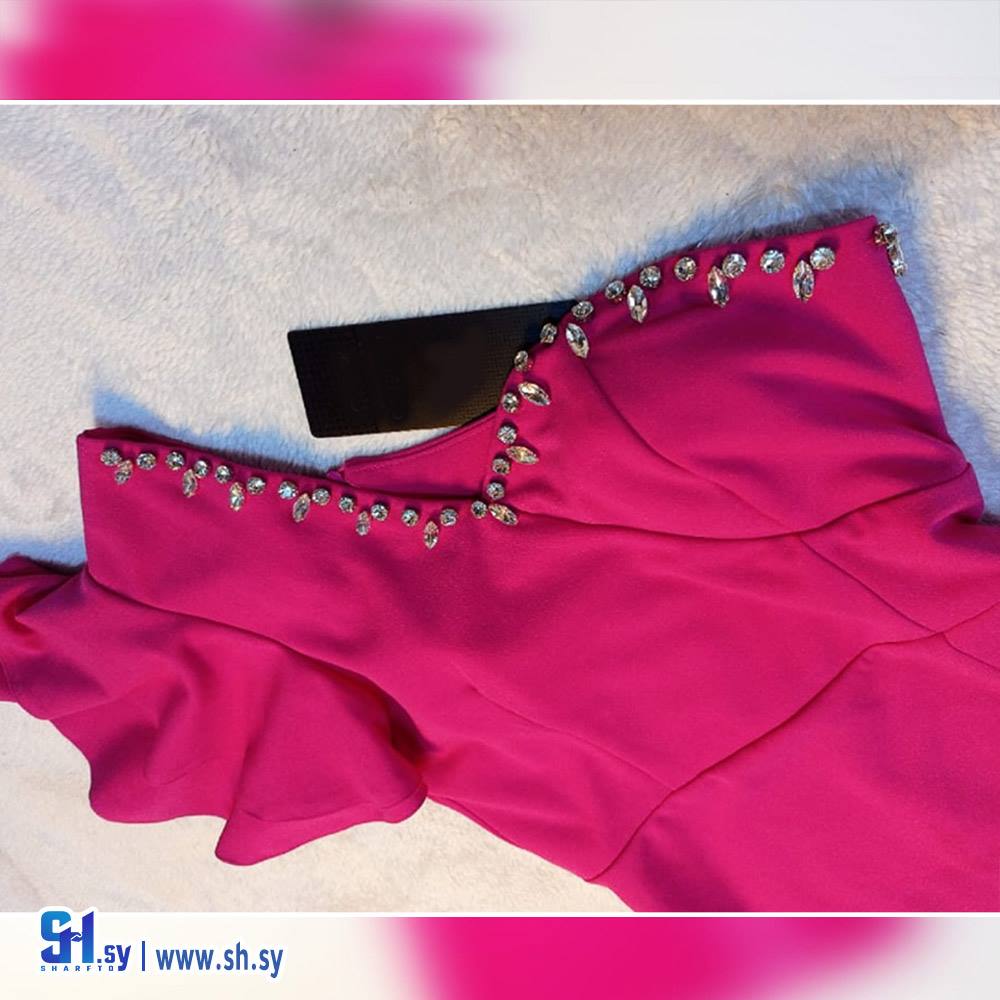 فستان قصير مع شقة (ملابس MMH)