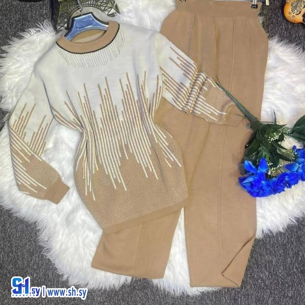 طقم نسائي تريكو (مانطو بلازا)