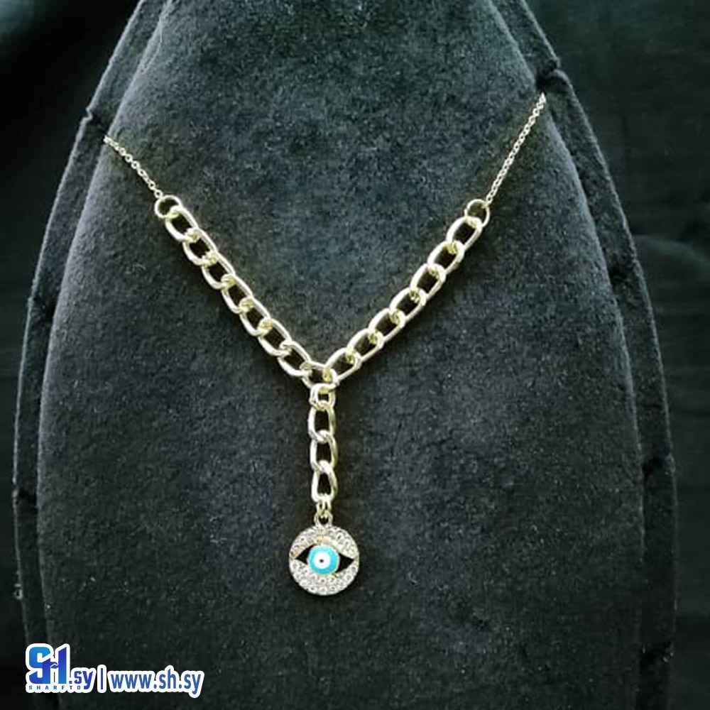 قلادة مع خرزة العين الزرقاء (اسمهان)
