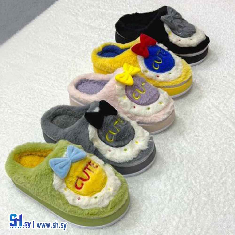 شحاط نسائي فرو موديل 029 (احذية الدهب)