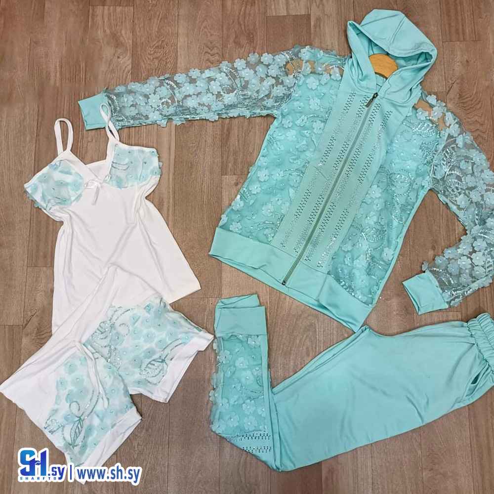 بيجامة نسائي 4 قطع (Girly Lingerie)