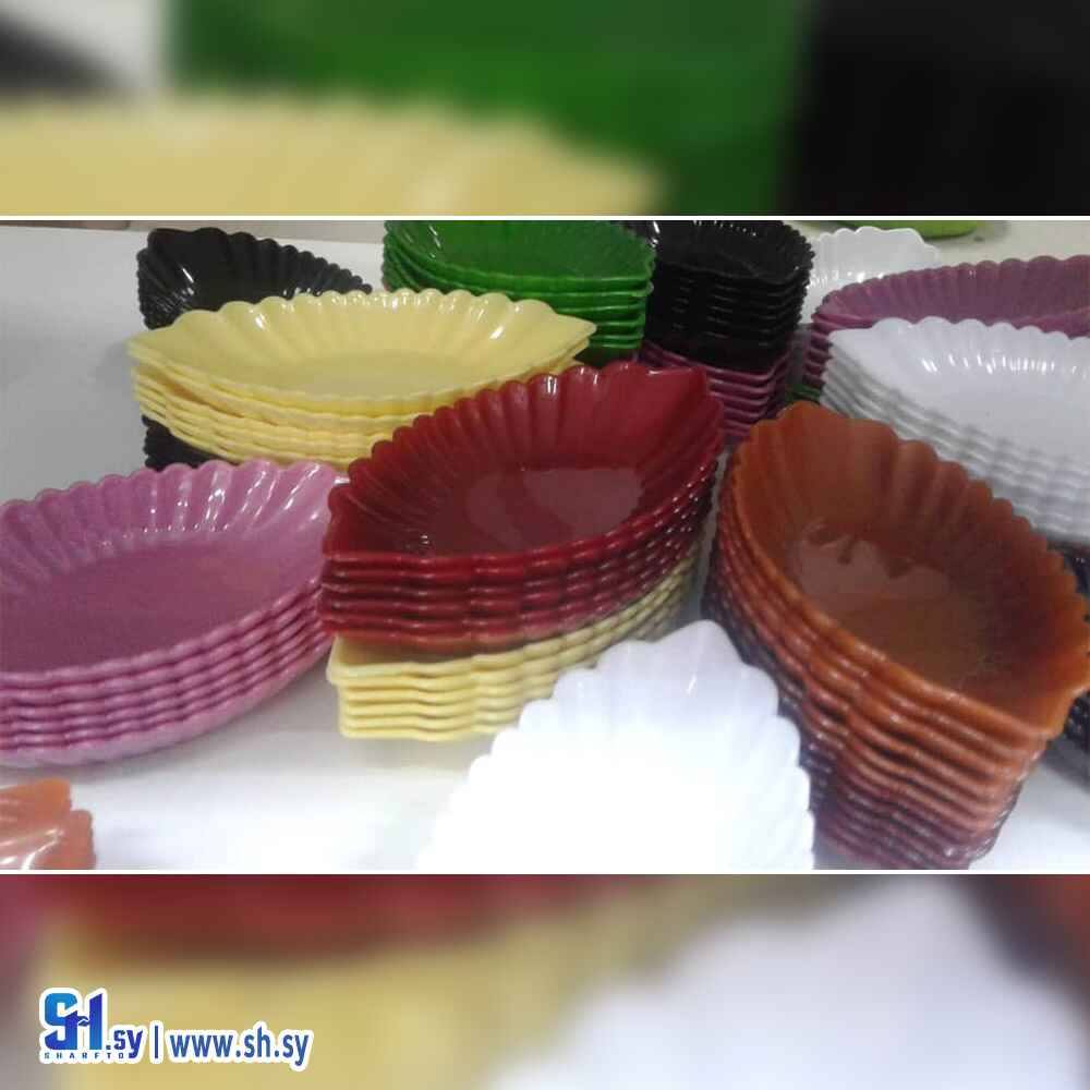 صحن بلاستيك شكل زورق مزكزك (بلاستيك الخان)