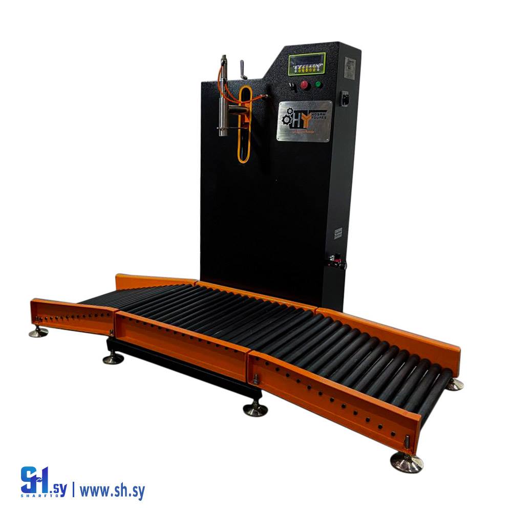 آلة تعبئة براميل نصف آلية (مؤسسة حسام يونس للصناعات الهندسية)