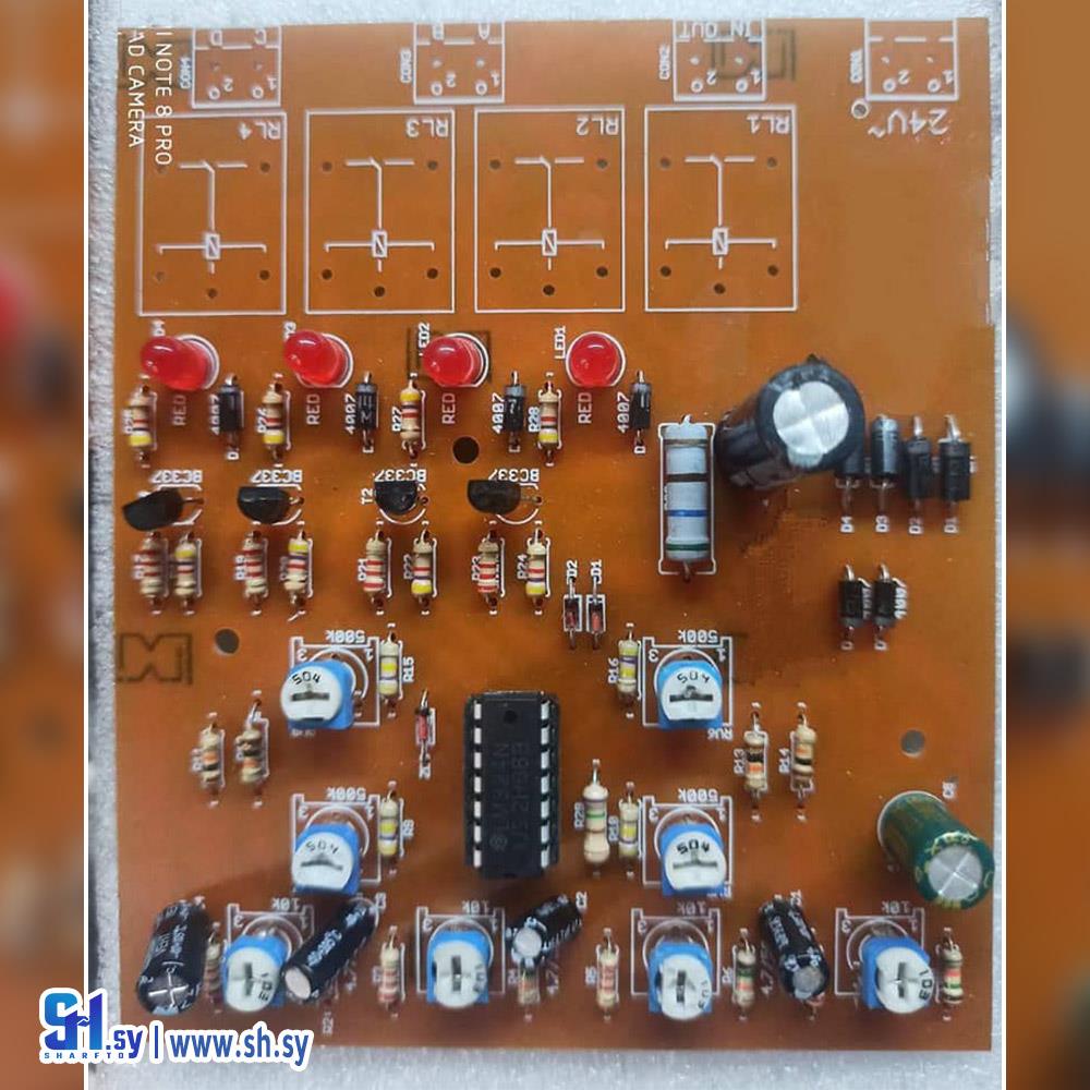 دارة منظم أربع مراحل مع قوعد 15 امبير  (الكترونيات زووم)