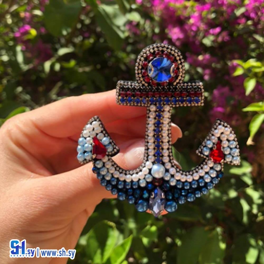 بروش  موديل مرساة السفينة (كذا فكرة)