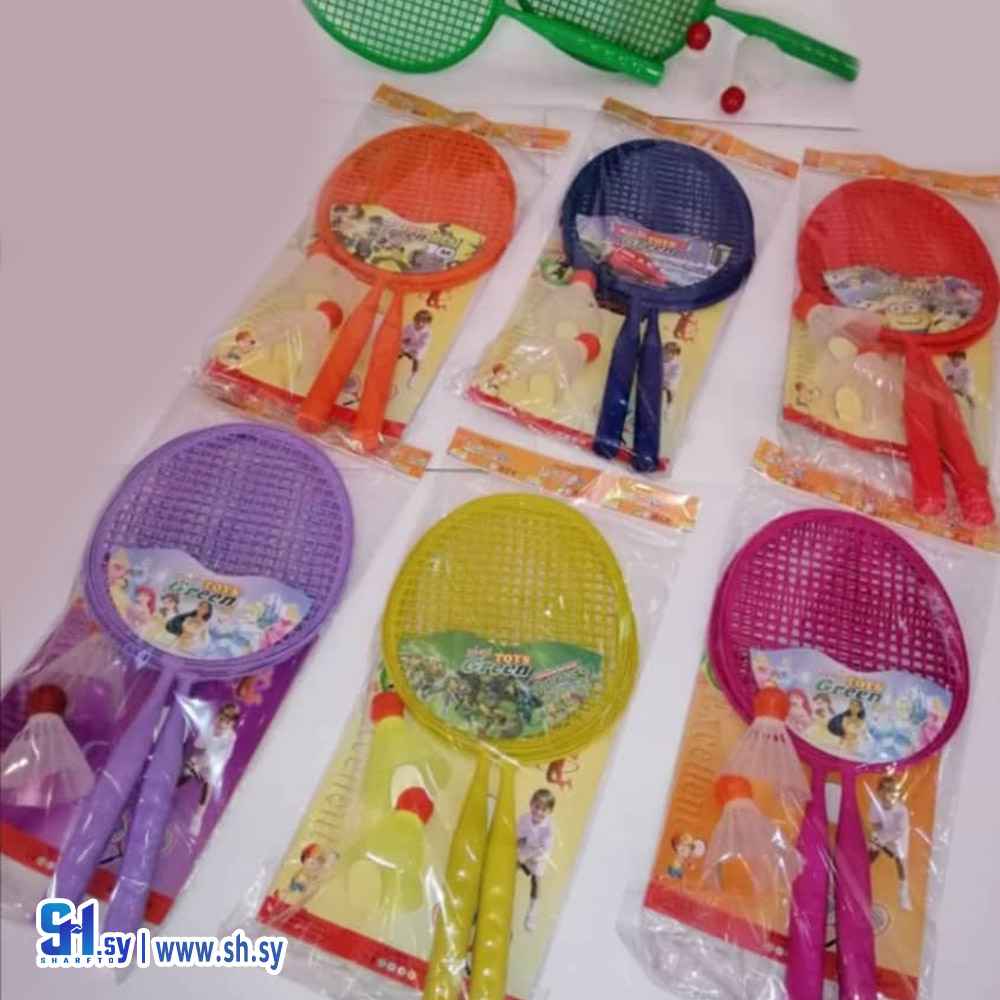 لعبة مضرب بلاستيك ريشة كاوشوك (شركة عجلوني)