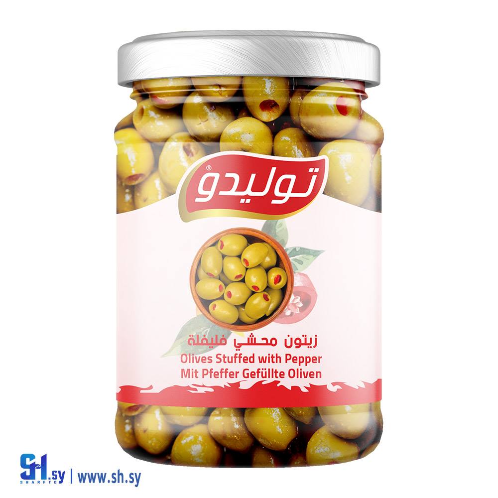 زيتون أخضر محشي فليفلة  (توليدو)