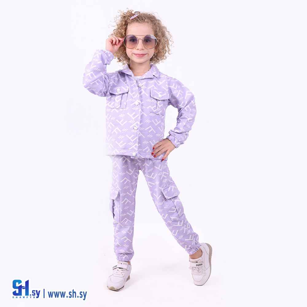 بيجامة بناتي 3 قطع موديل 5691 (زمار مود)