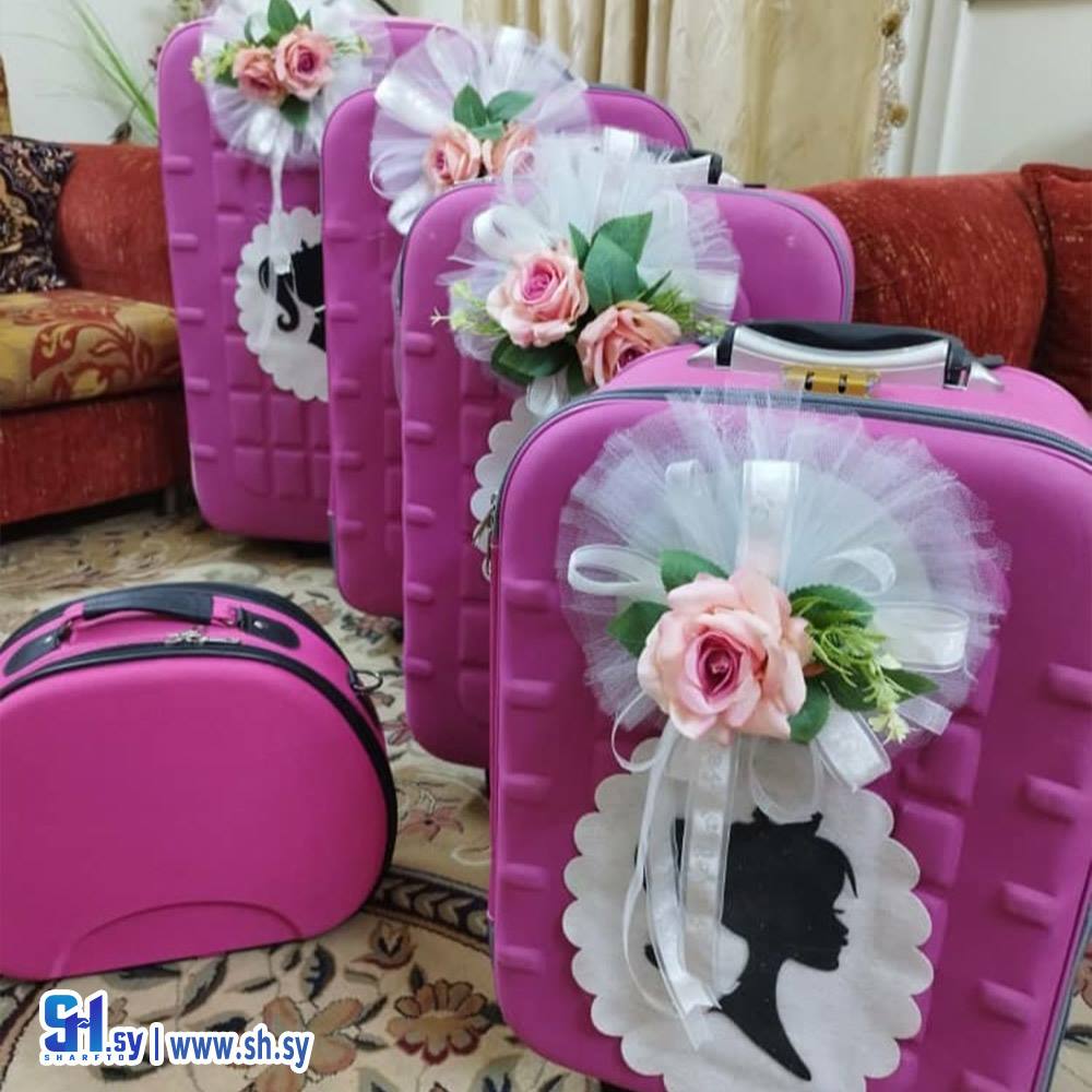 طقم حقائب لجهاز العروس القماش ايفا ٥ قطع (شنتة العروس)