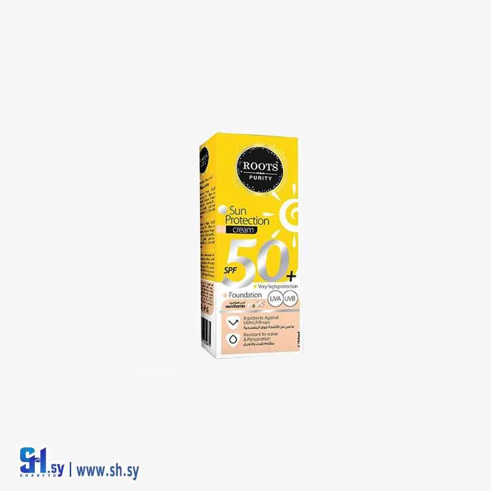 واقي شمسي درجة 102 مع عامل حماية 50 spf (Roots Purity)
