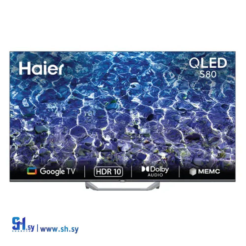شاشة تلفزيون ذكية مقاس 43 بوصة بدقة Full HD ونظام تشغيل Google TV ونظام صوتي متطور (هاير).